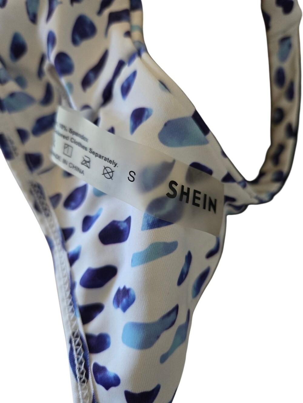 ✨ SHEIN Blue & White Abstract Print Bikini Set | Size Small ✨ - Picture 7 of 7